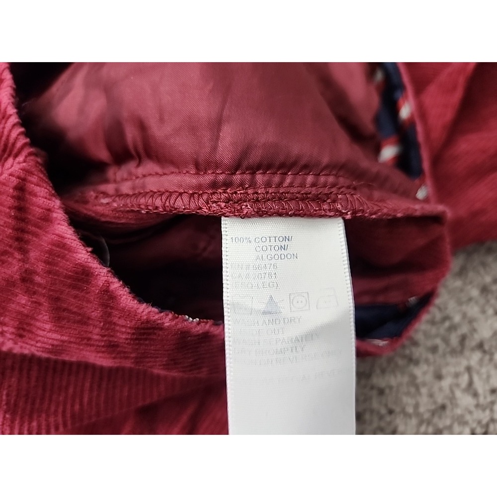 Tommy Hilfiger Pants Womens 10 Burgundy Mid Rise Corduroy Straight Leg Classic - Picture 4 of 8